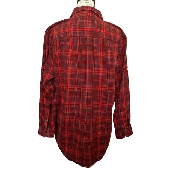 The North Face Flannel Plaid Button Front Shirt Size L Red Ketchup - Picture 3 of 8